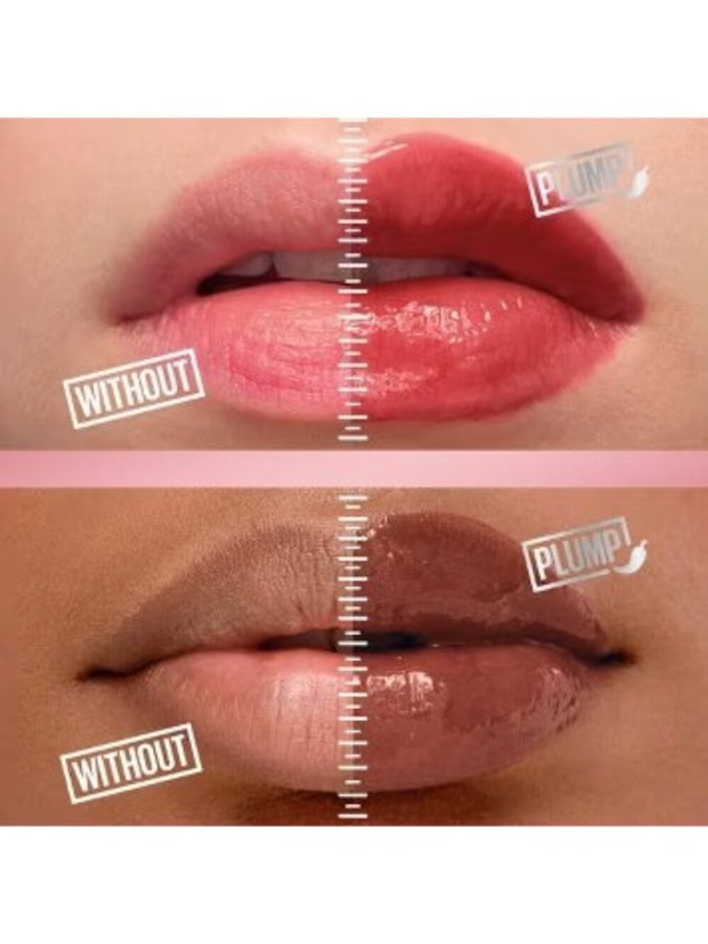 5x - Maybelline Lifter Plump Lip Plumping Gloss - 003 Pink Sting - Picture 4 of 10